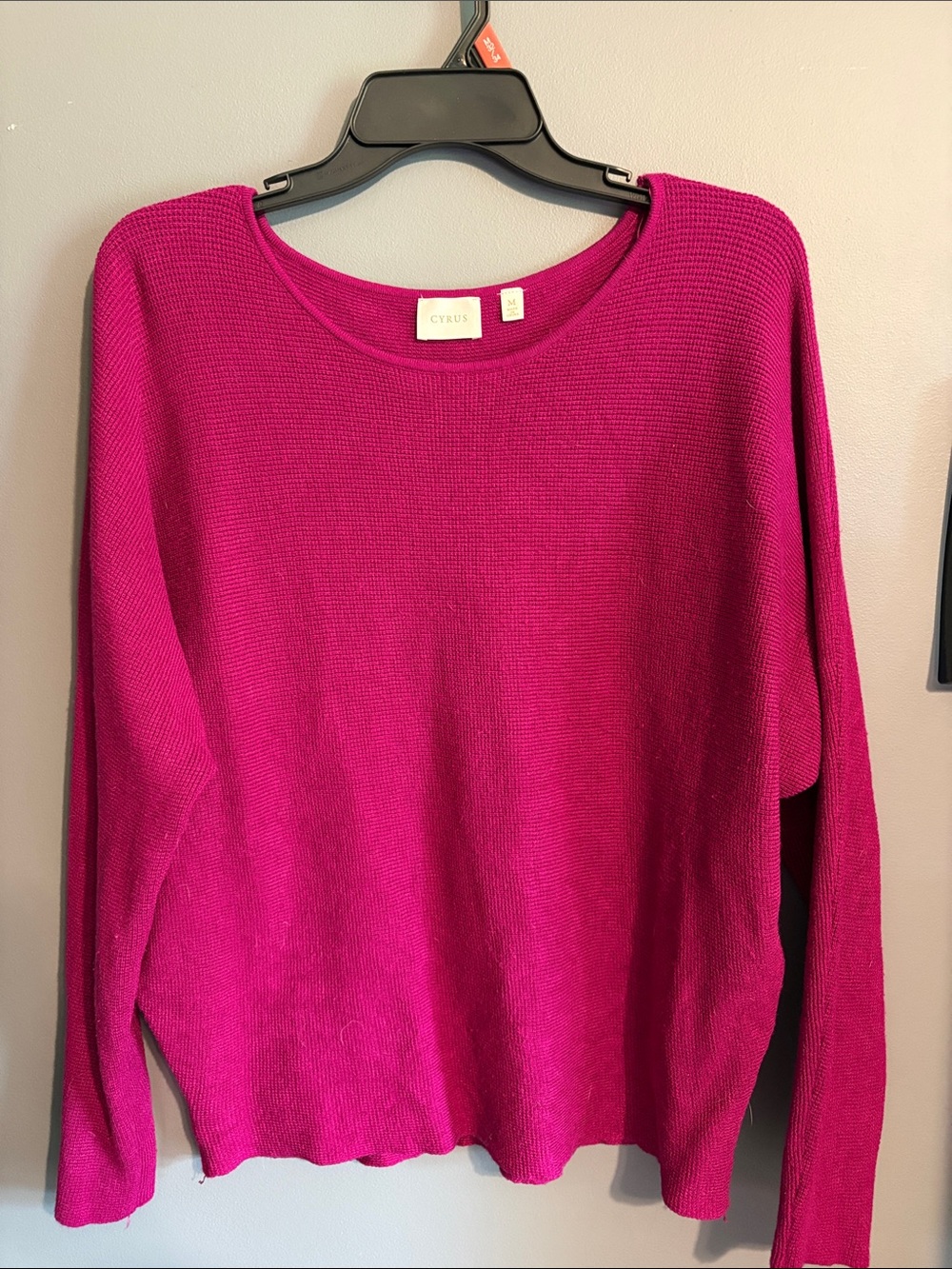Cyrus Magenta Scoopneck Lightweight Sweater